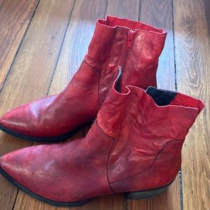 Paul Green women’s red leather boots